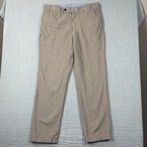 Sid Mashburn Pants Mens‎ 32x27.5 Beige Twill Slim Straight Trousers